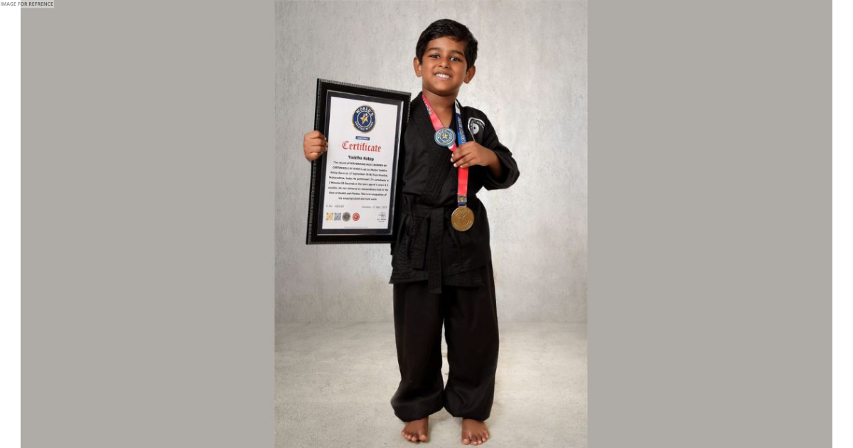 Yoddha Kotap sets a world record with World's Greatest Records for the most cartwheels performed by a child